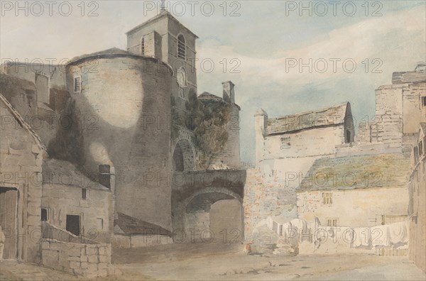 Fortified Entrance to a Welsh Town (East Gate of Caernarvon), ca. 1802.