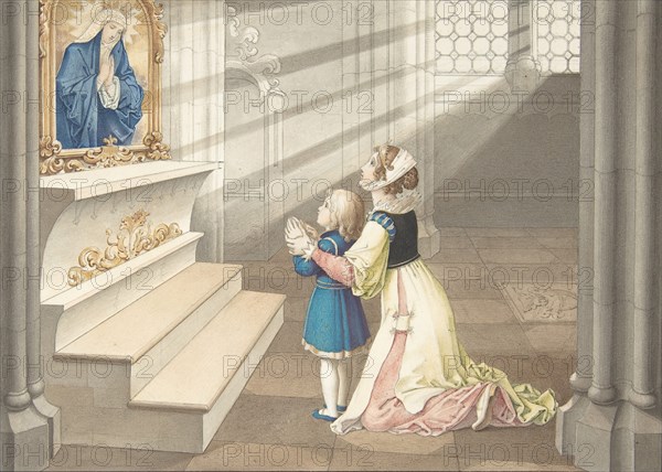 Mother and Daughter in Prayer, ca. 1811-17.