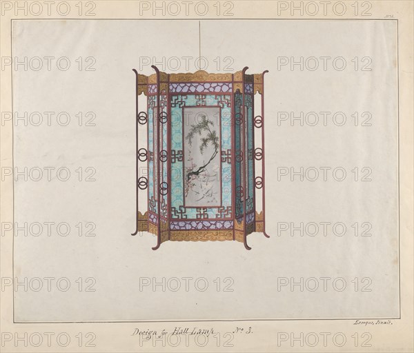 Design for a Hall Lamp, ca. 1800-1810 .