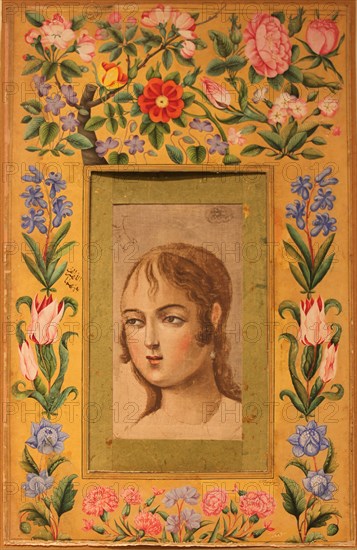 Painting of a Young Beauty, 1740s-50s.