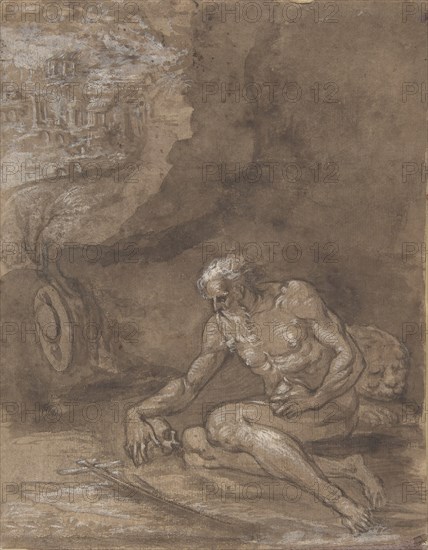 Saint Jerome Praying in a Landscape., 1550-60.