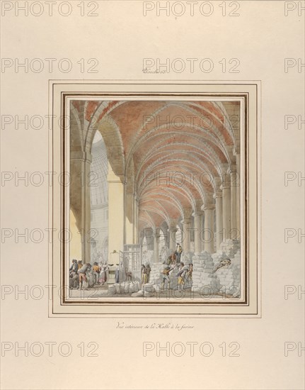 La Halle aux Blés, Interior View, ca. 1810.