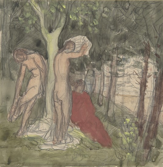 Bathers, 19th century.