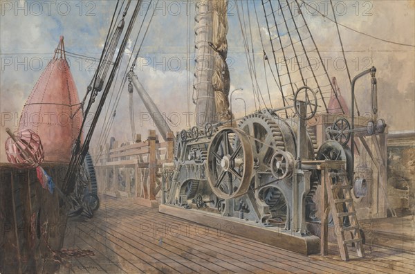Deck of the Great Eastern, the Cable Trough, etc., 1866, 1865-66.