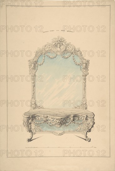 Design for Console Table, 1850-1904.