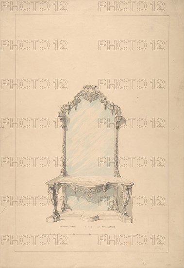 Design for Console Table, 1850-1904.