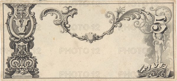 Design for Banknote, 1830-1904.