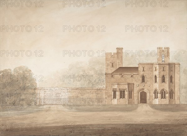 Design for Bishopsgate Lodge, at Windsor Castle, Berkshire, ca. 1820-30.