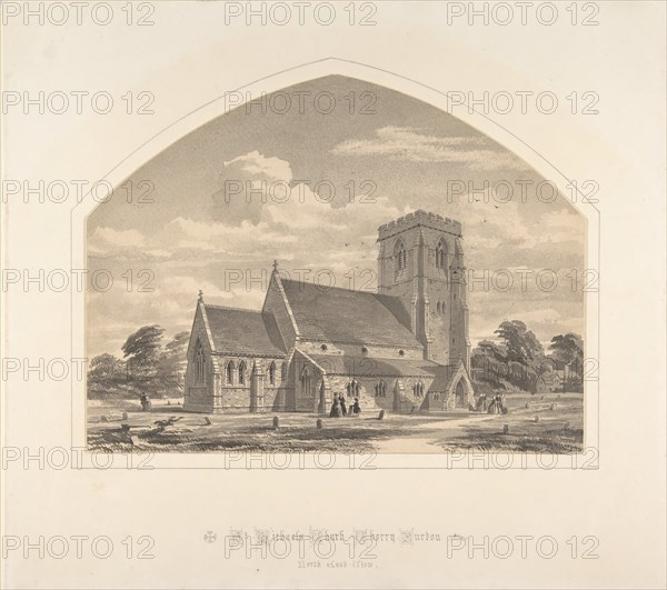 St. Michael's Church, Cherry Burton: North East View, 1845-50.