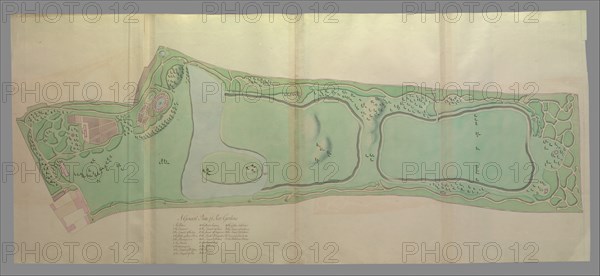 General Plan of the Gardens at Kew, 1763.