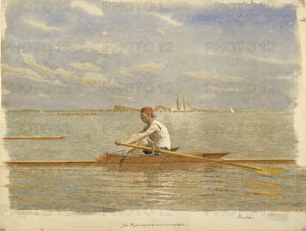 John Biglin in a Single Scull, ca. 1873.