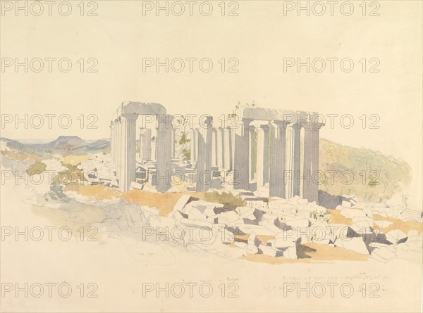 The Temple of Apollo at Bassae, 1843.