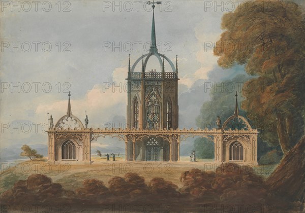 Design for a Gothic "Belle Vue", ca. 1800.