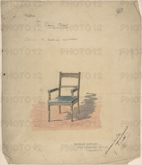 Design of a Carving Chair, 1884-92.