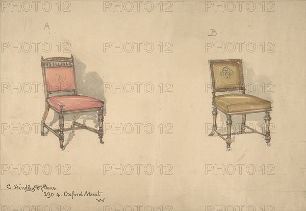 Designs for Two Chairs, 1884-92.
