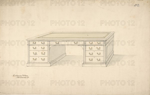 Design for Desk, 1841-84.