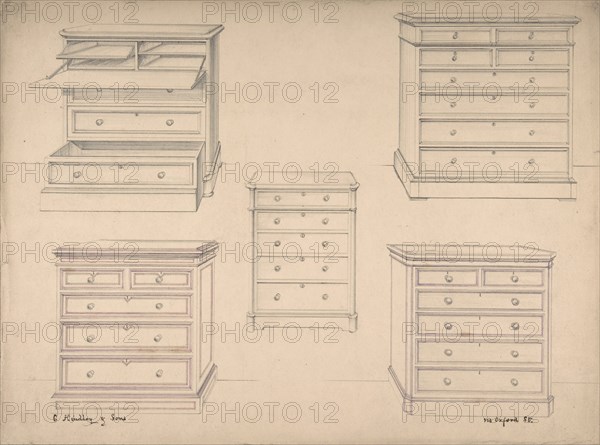 Designs for Chests of Drawers, 1841-84.