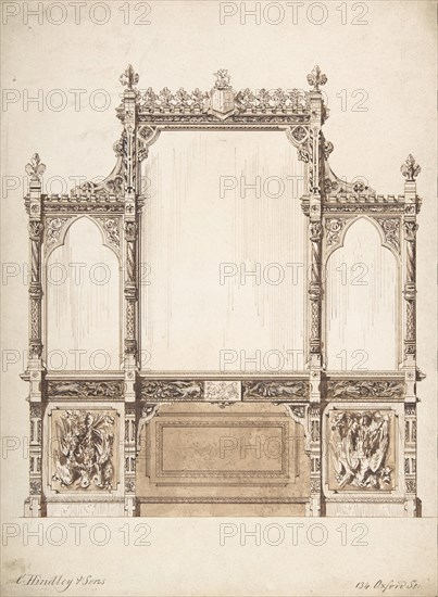 Design for Wall with Wooden Trim, 1841-84.