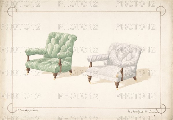 Designs for Two Chairs, 1841-84.