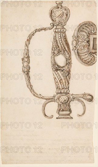 Set of Four Designs for Smallswords, ca. 1725-80.