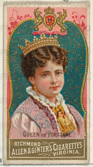 Queen of Portugal, from World's Sovereigns series (N34) for Allen & Ginter Cigarettes, 1889.