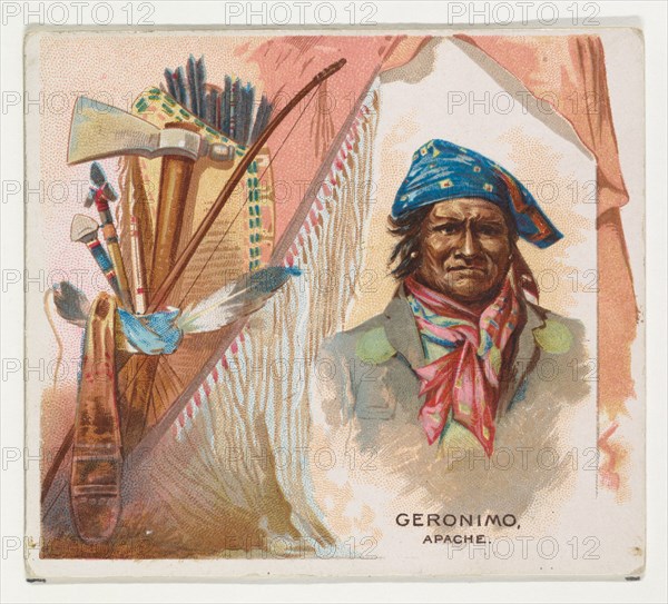 Geronimo, Apache, from the American Indian Chiefs series (N36) for Allen & Ginter Cigarettes, 1888.