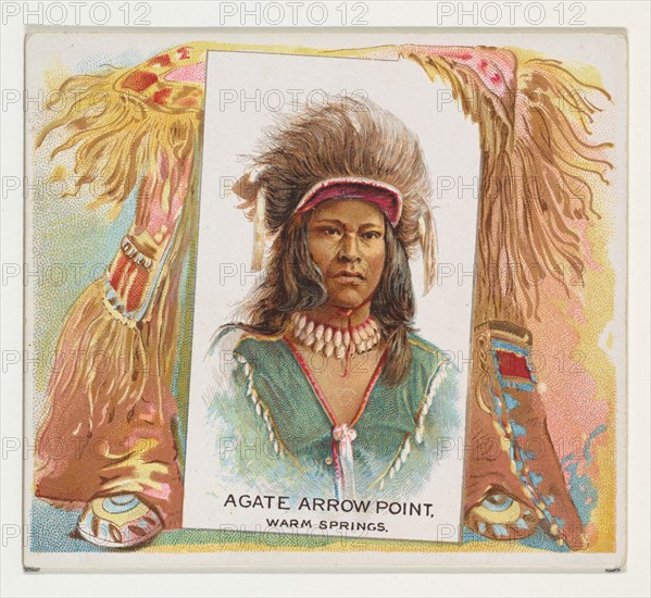 Agate Arrow Point, Warm Springs, from the American Indian Chiefs series (N36) for Allen & Ginter Cigarettes, 1888.