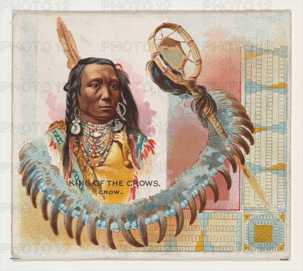 King of the Crows, Crow, from the American Indian Chiefs series (N36) for Allen & Ginter Cigarettes, 1888.