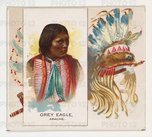 Grey Eagle, Apache, from the American Indian Chiefs series (N36) for Allen & Ginter Cigarettes, 1888.