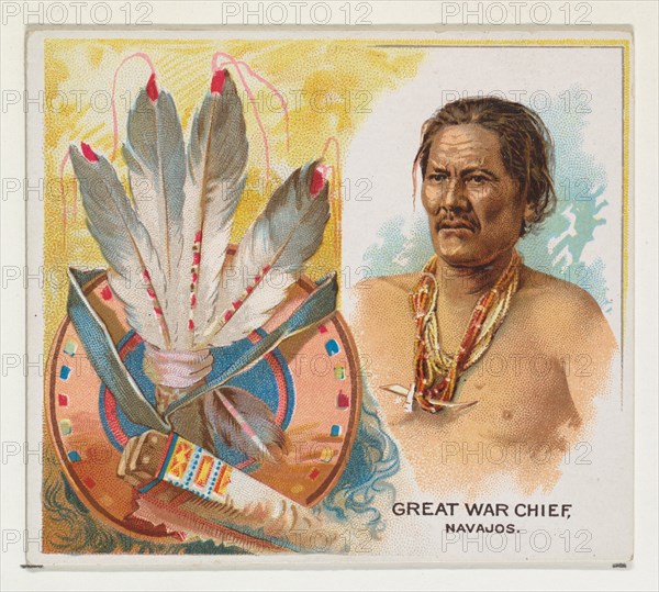 Great War Chief, Navajos, from the American Indian Chiefs series (N36) for Allen & Ginter Cigarettes, 1888.