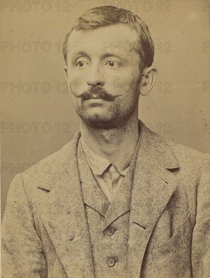 Pernin. François. 34 ans, né le 11/1/60 au Creuzot (Saône-et-Loire). Forgeron. Anarchiste. 2/7/94., 1894.