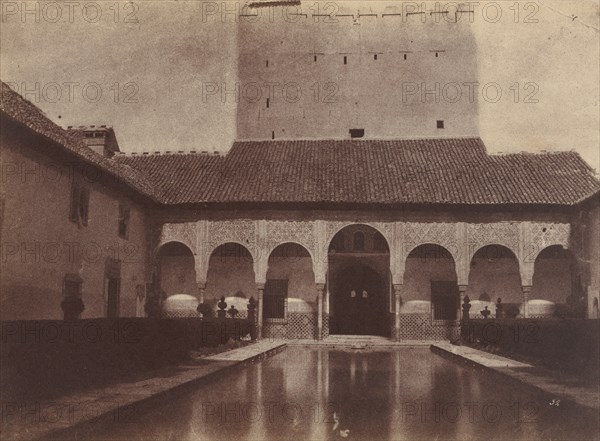 Patio de los Arrayanes, Alhambra, Granada, Spain, 1854.