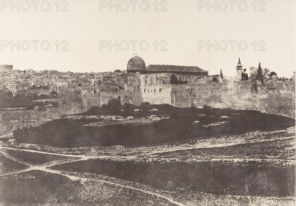 Jérusalem, Enceinte du Temple, Vue générale de la face Sud 1, 1854.