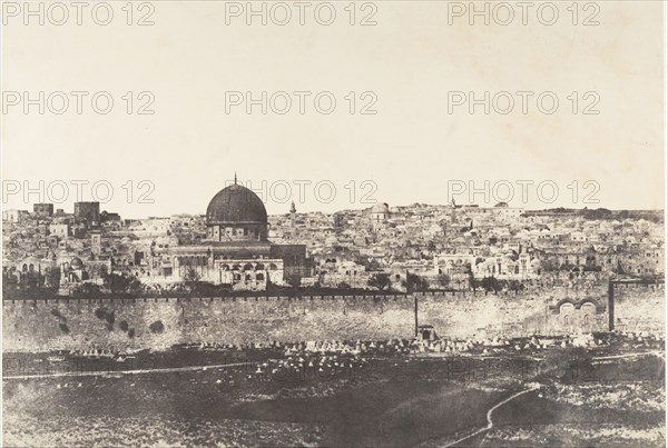 Jérusalem, Enceinte du Temple, Vue générale de la face Est, Pl. 2, 1854.