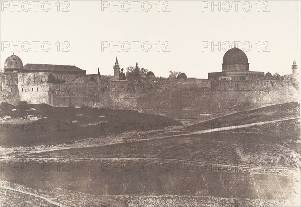 Jérusalem, Enceinte du Temple, Vue générale de la face Sud 2, 1854.