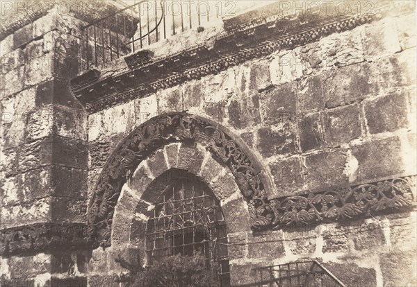 Jérusalem, Saint-Sépulcre, Détails de la façade, 1854.