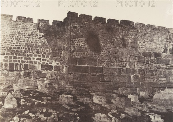 Jérusalem, Enceinte du Temple, Face Est de l'angle Nord-Est, 1854.