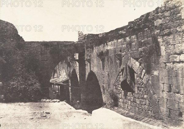 Jérusalem, Enceinte de l'Hopital des Chevaliers-de-Saint-Jean, Côté Sud, 1854.