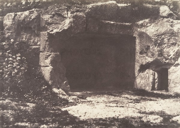 Jérusalem, Vallée de Hinnom, Retraite des Apôtres, 1854.