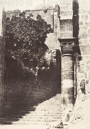 Jérusalem, Saint-Sépulcre, Colonne du parvis, 1854.
