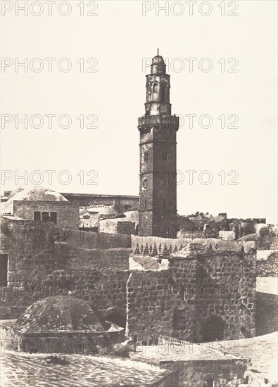 Jérusalem, Minaret de la Rue du Patriarche, 1854.