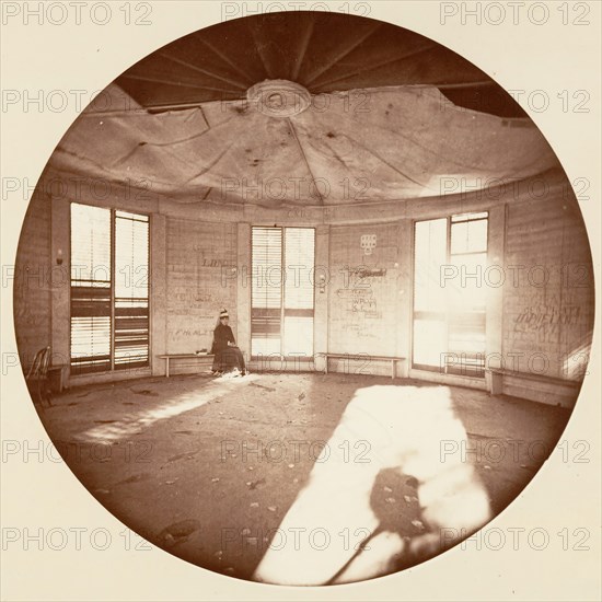 Interior of Pavilion Built on the Stump of the Tree, C. Grove , ca. 1878.