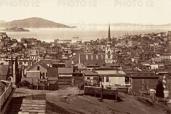 San Francisco, from California and Powell Street, 1864, printed ca. 1876.