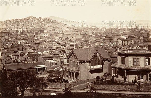 San Francisco, from Rincon Hill, 1864, printed ca. 1876.