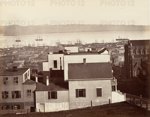 San Francisco, from California and Powell Streets, 1864, printed ca. 1876.