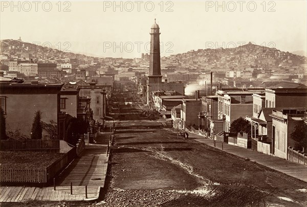 First Street, San Francisco, 1864, printed ca. 1876.