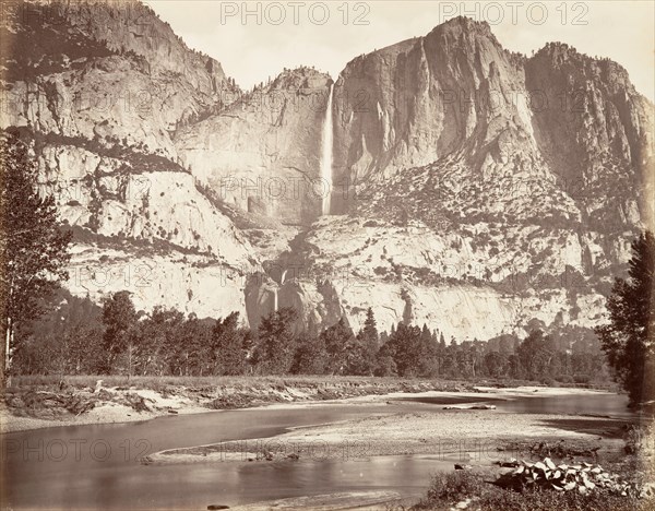 Yosemite Falls, 2,634 feet, ca. 1872, printed ca. 1876.