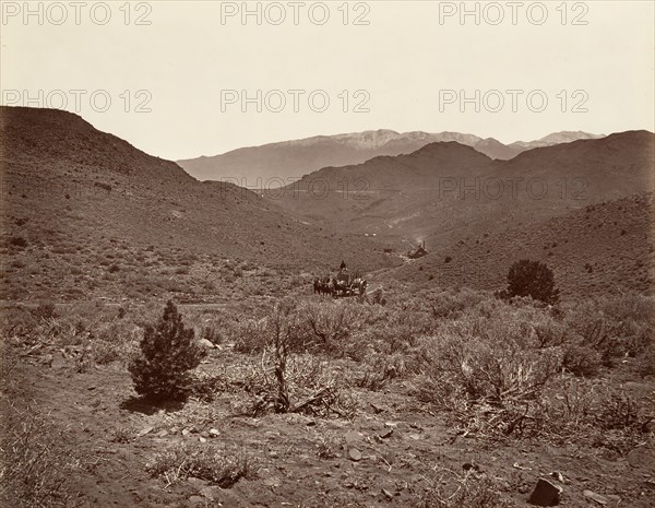 Sutro Tunnel's Road to Virginia City, 1875, printed ca. 1876.