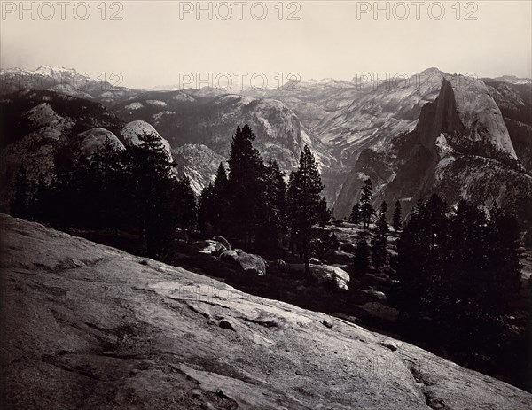 View from the Sentinel Dome, Yosemite, 1865-66.