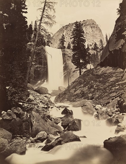 Vernal Fall, Yosemite, 1865-66, printed ca. 1875.